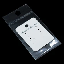 100Pcs 1.57X2.16 Inch Earring Jewelry Display Hanging Cards and 1.97X2.95 Inch S