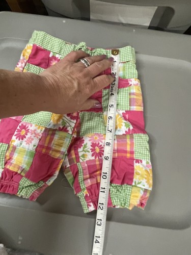 GYMBOREE Patchwork Floral Print Long Toddler Shorts Size 12-18 Months - Picture 3 of 6