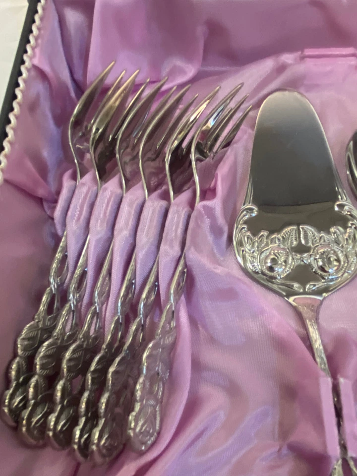 BESTECK-SET FÜR KAFFEETAFEL  ++ STIL HILDESHEIMER ROSE ++ IN BOX + 16 TEILE - Bild 2 von 4