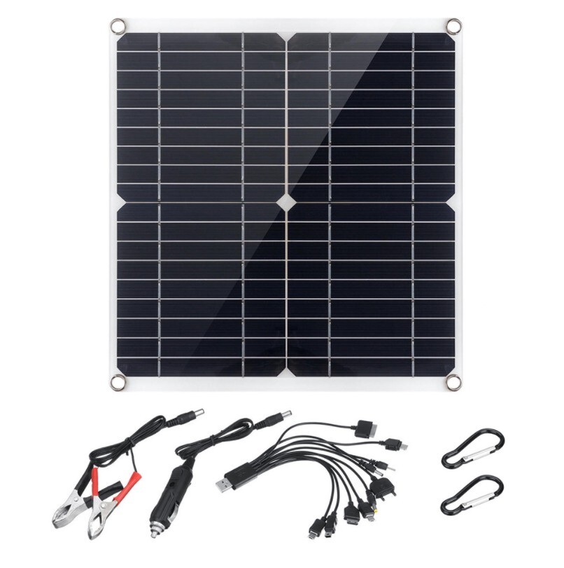 50W 12V 20/40/60/100A Solar Panel Kit Battery Charger Controller Caravan Boat