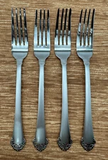 Lot 4 Dinner Forks Oneida PRINCETON 18/10 Stainless  8 1/4"