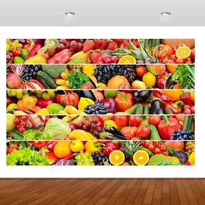 Fruit Vegetable Veg Healthy Organic Mural Decal Wall Sticker Poster Vinyl S253