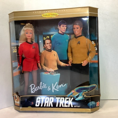 Vtg 1996 Mattel Barbie and Ken Star Trek 30th Anniversary Collectors Edition Set