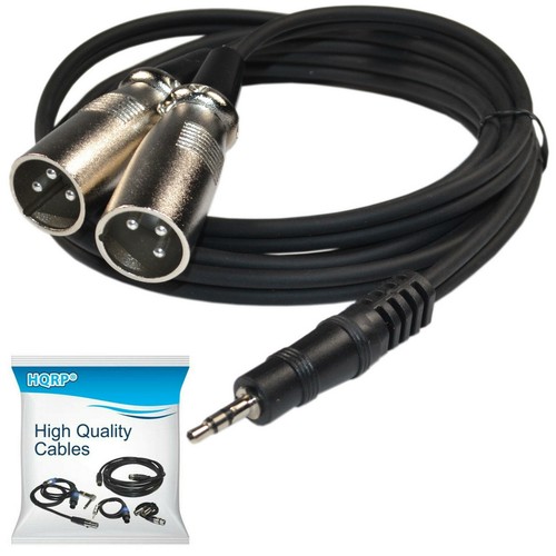 Cable de conexión de 6 pies 3,5 mm 1/8" (3,5 mm) a divisor macho XLR doble - Imagen 1 de 7