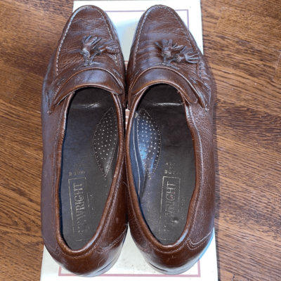 E.T. Wright Tassel Deerskin brown leather slip on loafers | eBay display picture 2
