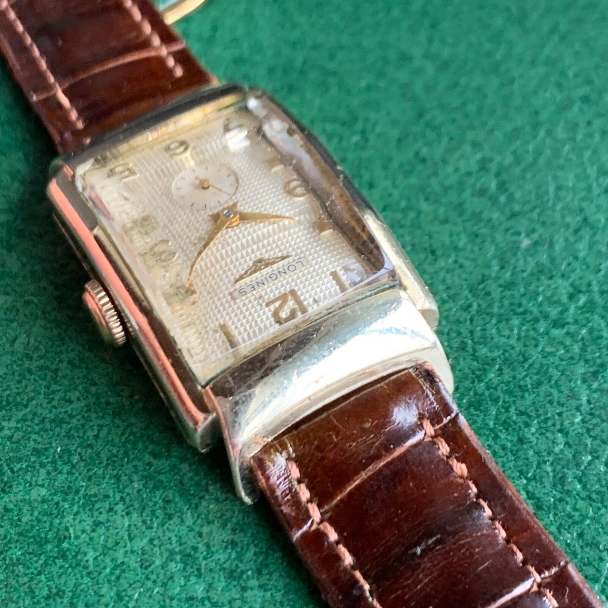 1950 Longines Cal. 9LT 17 Jewels Hooded Lugs 10K Gold Filled Art