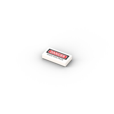 Danger Sign   custom printed original LEGO   brick tile /12046