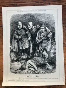 1915 cartoon print  "  realization " assassins ! 