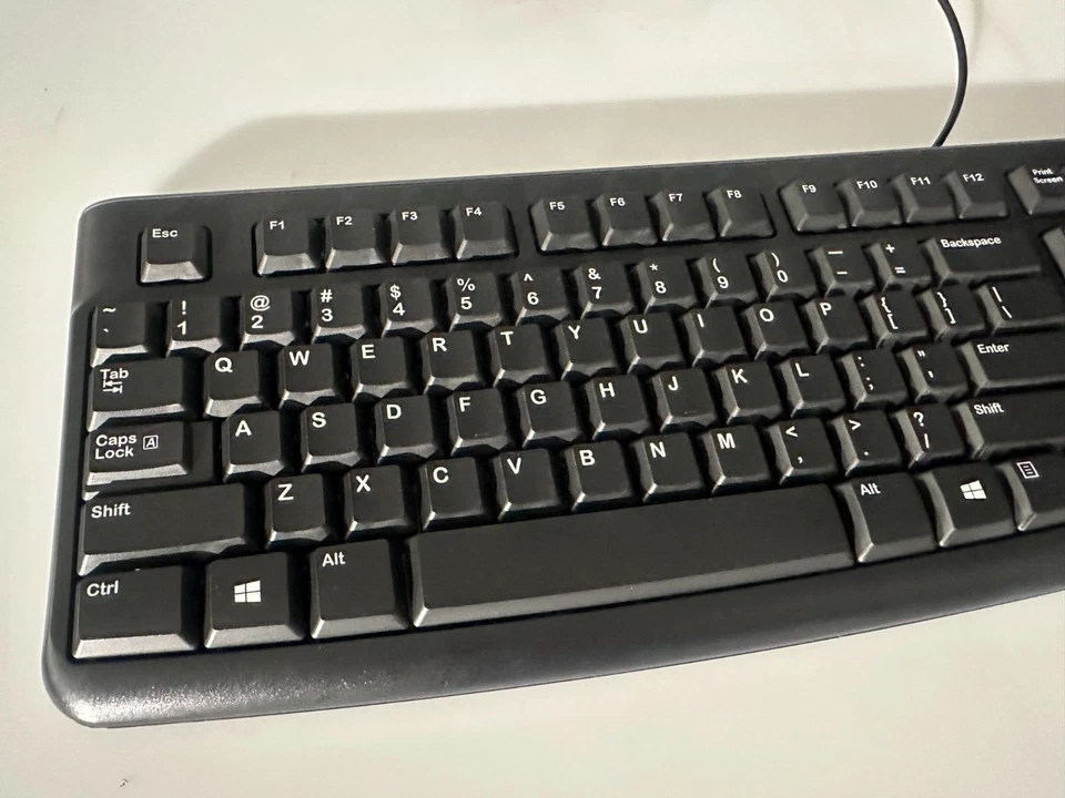 Tastatur USB US Layout QWERTY schwarz Logitech K120 Keyboard mit Kabel - Bild 3 von 4