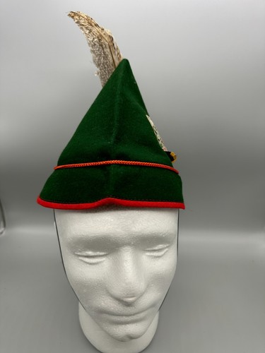 OBERAMMERGAU Vintage kids 1940's German Bavarian Oktoberfest Alpine Felt Hat - Picture 7 of 10