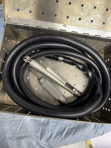 USED. Hall Micro 100 Sagittal Saw with Air Hose and Case.