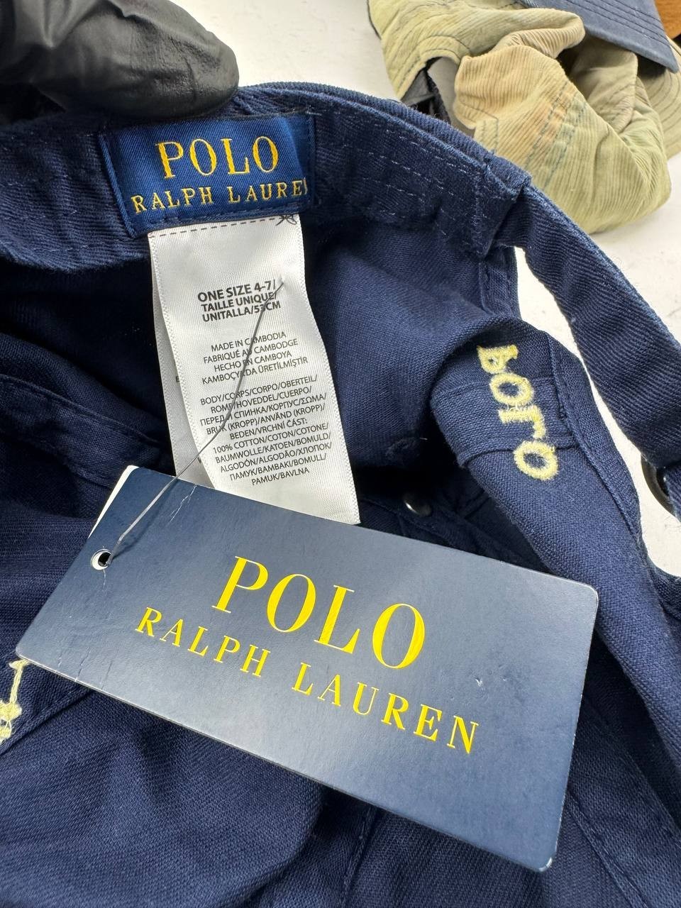 Cappello Berretto Polo Ralph Lauren Blu Pony Logo Strapback Taglia Unica