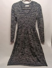 Calvin Klein Cozy Chic Romantic Fit Flare Minimalist Sweater Dress XS Ultrasoft