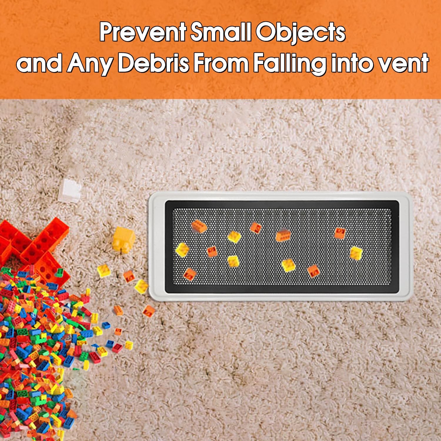 как выглядит Floor Register Vent Cover, 4"x10" Sticky Air Vent Screen Mesh Covers for Home фото