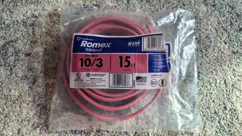 Romex 10/3 - 11 Feet