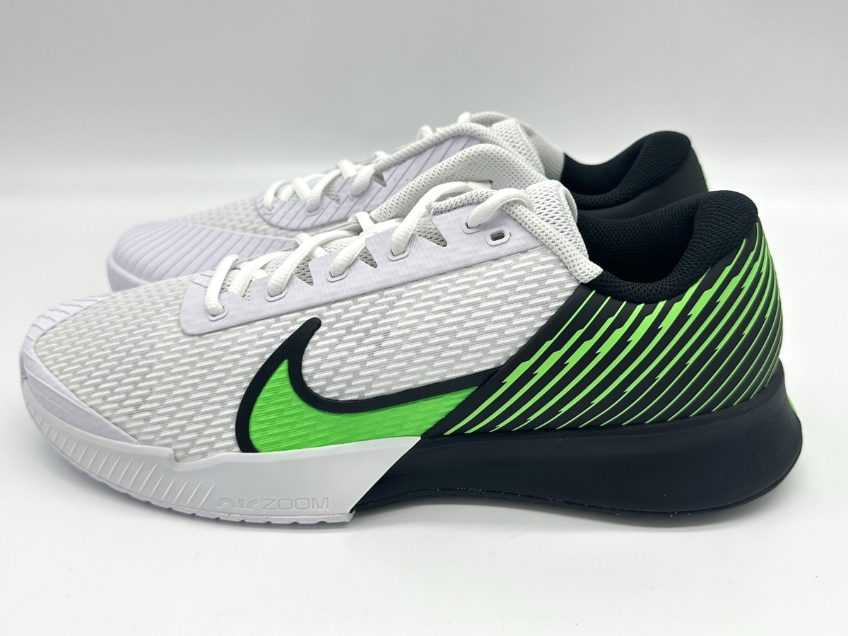 Nike Court Air Zoom Vapor Pro 2 HC Men's Size 9 White Green Tennis