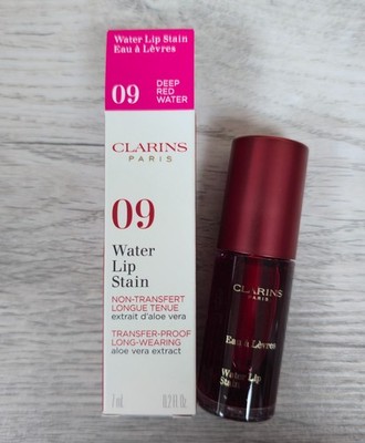 Clarins Water Lippenfleck | 09 Deep Red Water | 7ml/0.2fl.oz | Neu im Karton   Original