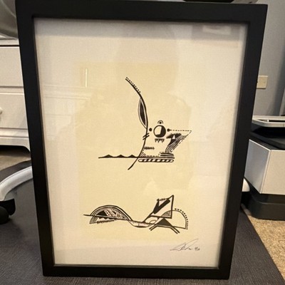Limited Edition Yoke Lore Signed Framed Art Print Abstract Numbered