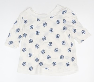 Weißes Basic-Top Damen UK Größe 8 No Data