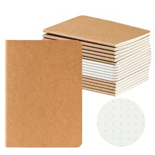 Dot Grid Pocket Notebooks,18 Pack,100GSM,A6,Small notebook,3.9" x 5.5", Dotted