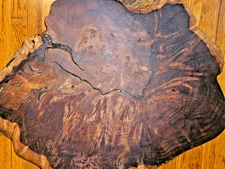 Live Edge Wood Slab  -  Approx.  28" Long & 20" Wide - Appears to be Burl Wood