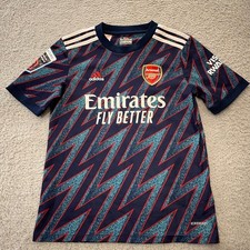 Adidas Arsenal FC 21/22 Away Jersey Kids Medium Navy Third Kit Aeroready