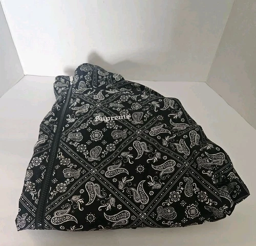 Authentique veste de survêtement homme Supreme Medium Bandana noir SS18 ?