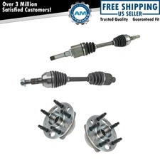 Front CV Axle Shafts & Wheel Hub Bearing Assemblies Set of 4 for Equinox Terrain