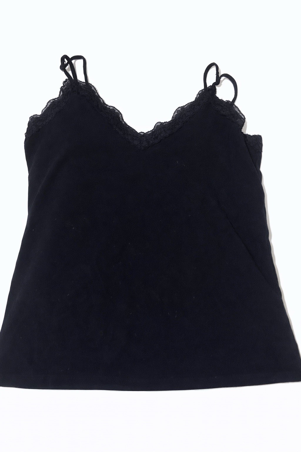 Old Navy Women’s Black Lace Trim Spaghetti Strap Tank Top Size Large Camisole
