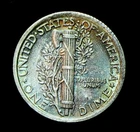 1923 Mercury Silver Dime Slighty Toning Uncirculated (T96)