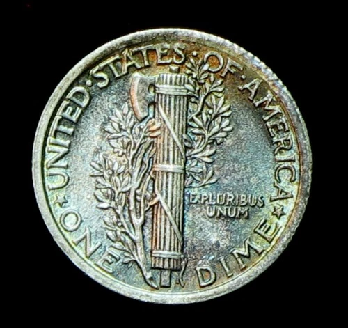 1923 Mercury Silver Dime Slighty Toning Uncirculated (T96)