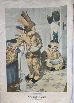 VINTAGE 1916 POST TOASTIES CORN FLAKES CEREAL AD