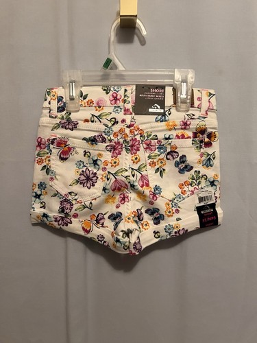 Jordache Floral Embroidered Rolled Hem Shorts Toddler 5T Adjustable Waist NEW - Picture 5 of 7