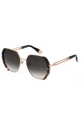 Furla Damen Sonnenbrille Gold Designersonnenbrille SFU689V ORO 0300