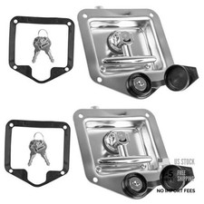 2Pcs Truck Tool Box Latch Replacement, Stainless Steel Truck Bed Tool Box