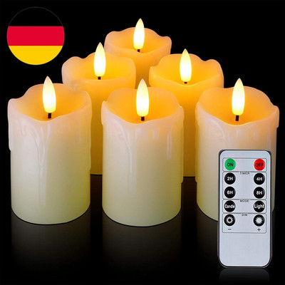 Homemory Flammenlose Echteswachs LED Kerzen Mit Fernbedienung, 400 Stunden+ Teel
