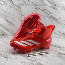 Adidas Adizero Chaos Lineman Football Cleats IF9717 Solar Red/White Mens Sz 9.5