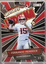 2025 Wild Card Fernando Mendoza COMIX /5 RC #1 Pick Raiders Indiana HEISMAN SP