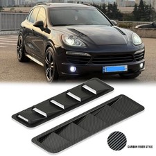 2xfront Air Intake Hood Vent Louver Scoop Cover Carbon Fiber For Porsche Cayenne 2xfront Air Intake Hood Vent Louver Scoop Cover Carbon Fiber For Porsche Cayenne