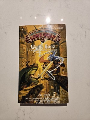 Lone Wolf By Joe Dever: Wolfs Bane Book 19 RPG Berkley PB: No Writing