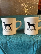 M Ware 20 oz coffee mugs/ The Black Dog/ Charleston/ set of 2/