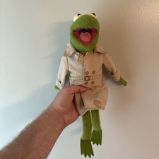 Fisher Price Vintage Kermit The Frog Muppet Detective Plush 857 Jim Henson 1981
