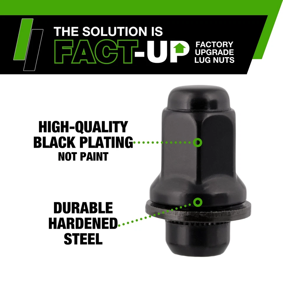 Tuercas negras para Toyota Tacoma 2005-2015 con ruedas de fábrica Foto 4 de 4