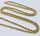 30" Statement Long 80's Style Monet Classic Rope Necklace Gold Tone
