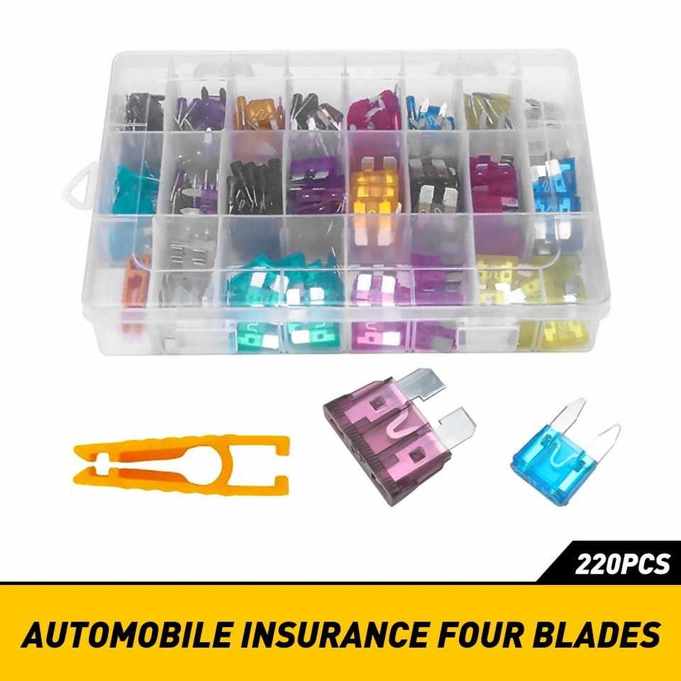 Fuse Box Kit 220pcs Car Truck Auto Blade Fuse Automobile Assortment Kit Box Set for ...