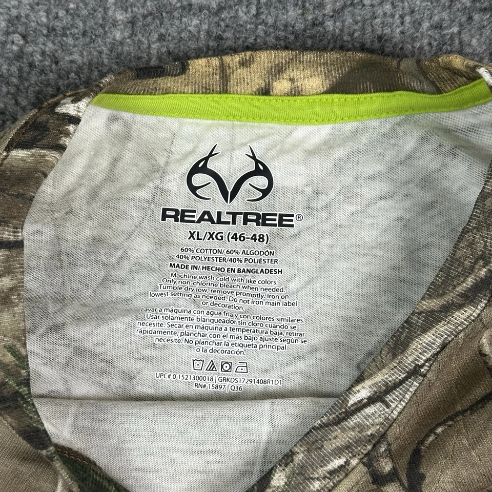 Realtree Xtra Camo Shirt Mens XL Short Sleeve NWT Green Logo Hunting Outdoor - Image 4 of 4