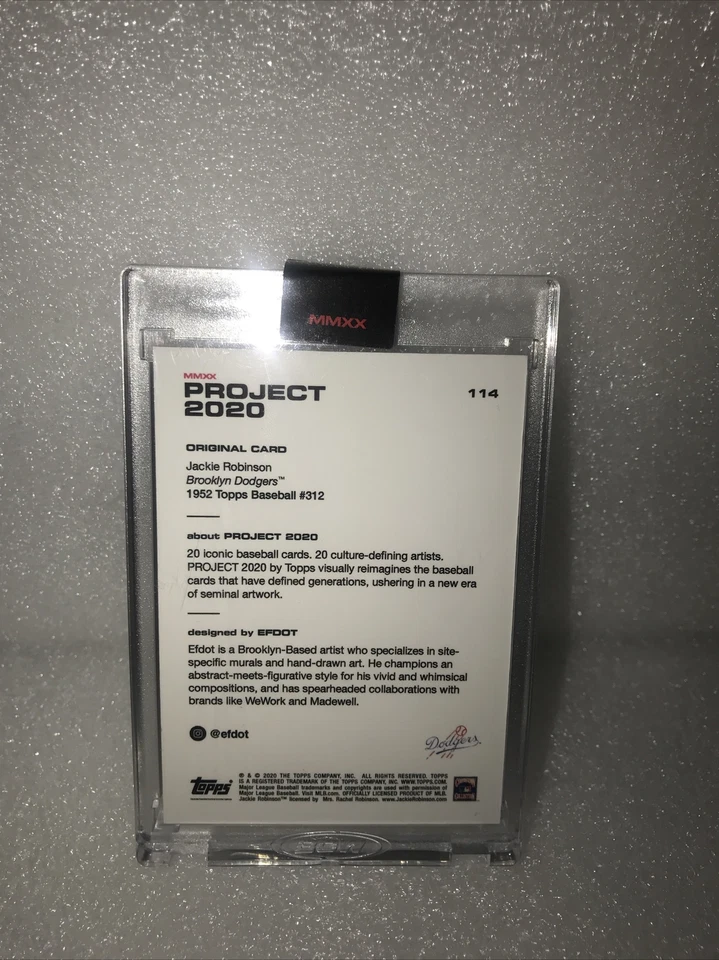 Topps PROJECT 2020 Card 114 - 1952 Jackie Robinson by Efdot - Image 2 of 4