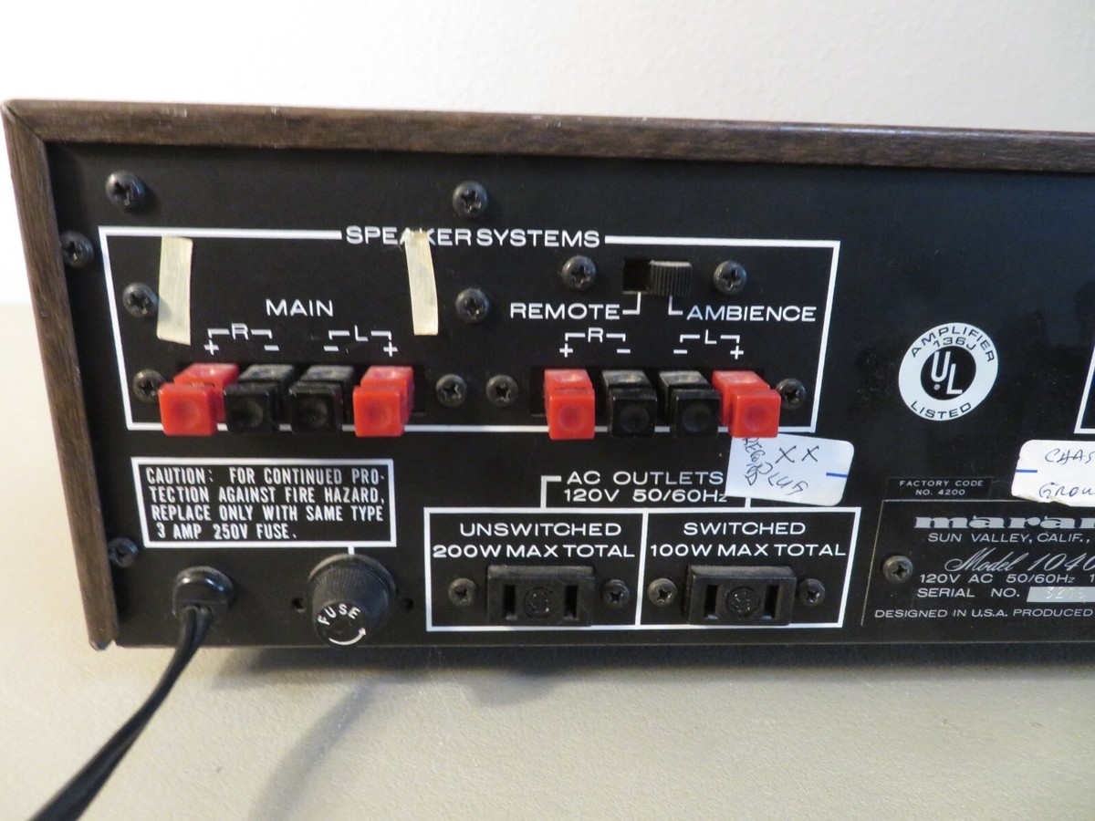 Vintage Marantz 1040 Console Stereo Power Amplifier Made in