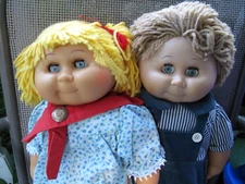 Vintage 80s David Craft Cabbage Patch Doll Set Boy & Girl