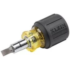 Klein Tools 32562 Multi-Bit Screwdriver / Nut Driver, 6-in-1, Stubby, Ph, Sl, Sq